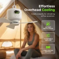 Rechargeable Ceiling Fan with LED Light - Image 9