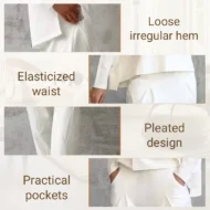 Round-Neck Long-Sleeved Top ＆ Pants 2-Piece Set - Image 15