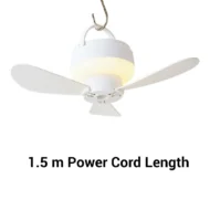 Rechargeable Hanging Fan with LED Night Light - Image 9