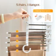 🔥Buy More Save More🔥Household Multifunctional Telescopic Folding Multi-layer Pants Storage Rack - Image 3