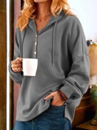 ✨LONG SLEEVE BUTTONED SWEATSHIRT - Image 12