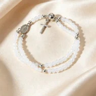 Double-Wrap Rosary Beaded Bracelet - Image 19
