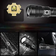 Set of Super Bright Waterproof Rechargeable Flashlights with Zoom - Image 3