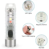 Rechargeable Mini Powerful Keychain Flashlight - Image 15