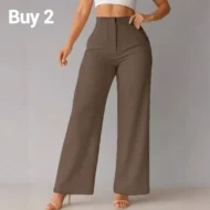 Women’s Solid Color Casual Wide Leg Pants - Image 24