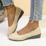 🔥Hot Sale🔥Elegant Lightweight Anti-Slip Low Heel Wedge Shoes - Image 3