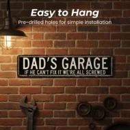 Retro Garage Sign for Dad 🔧❤️ – Iron Plaque, Humorous Man Cave Decor😂 - Image 5