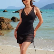 Women’s Sexy One-Piece Mesh Swim Dress - Image 5