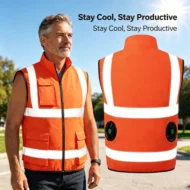 Summer Cooling Work Jacket with Reflective Strips – Sun Protection & Ventilated Safety Gear