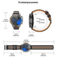 1.52" HD smartwatch for men – Phone calls and music control – Multiple sports modes – IP68 waterproof – Long battery life – Fitness watch for Android and iPhone - Image 2