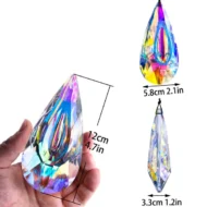 120 mm AB-colored hanging crystal prism suncatcher - Image 11