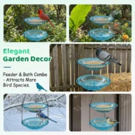 💞50K+ SOLD!🐦🌧️Vintage-Style Bird Feeder with Bath – Hangs anywhere, easy to fill. Attracts robins & blue tits. Perfect for nature lovers. 🏡✨ - Image 16