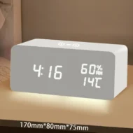 LED Digital Alarm Clock with Wireless Charging Station - Image 9