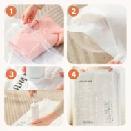 Reusable Vacuum Compression Bag for Clothes Storage - Image 5