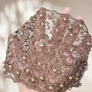 Ladies Floral Lace Headscarf - Image 9