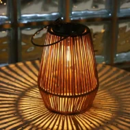 Solar Powered Rattan Lantern Light - Image 9