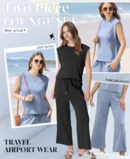 🌺 Hot Sale 49% OFF🌺 New Women's  Sleeveless Top & Wide-Leg Pants 2-Piece Set - Image 3