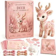 🎀50% OFF🎁Pink Enchanted Forest DIY Felt Patchwork Kit - Image 9