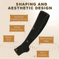 🥳2026 HOT SALE🥳💞50% OFF!✨ 💝Knee-High Sports Support Socks with Zipper - Image 3