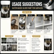 Water-Based Silver Paint for Metal & Wood - Image 4