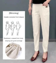 ⏰Limited Sale 50% OFF🔥Women's Elastic Waist Cotton Pants - Image 7