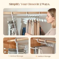 🔥Buy More Save More🔥Household Multifunctional Telescopic Folding Multi-layer Pants Storage Rack - Image 4