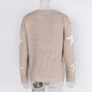 🍁Hot Sale 50% OFF🍁Women's Long-Sleeve Crew Neck Sweater with Star Pattern - Image 7