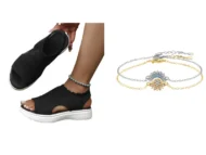 ⏳LAST DAY SALE ONLY ￡12.99!!💐 Women's Breathable Knit Platform Sandals – Air-permeable knit upper, cushioned sole & lightweight comfy summer footwear ✨ - Image 4