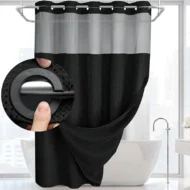 Waffle Pattern Shower Curtain - Image 5