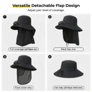 Solar-Powered Wide-Brim Shade Fan Hat - Image 13