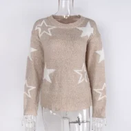 🍁Hot Sale 50% OFF🍁Women's Long-Sleeve Crew Neck Sweater with Star Pattern - Image 6