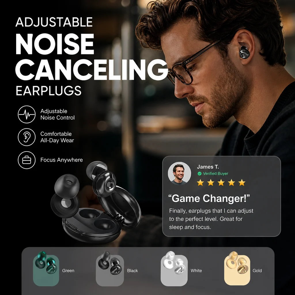 🔥Limited Sale 50%OFF⏳Adjustable Noise Canceling Earplugs