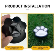 Solar Paw Print Garden Lights - Image 5