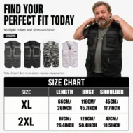 Men's V-Neck Multi-Pocket Mesh Vest - Image 3