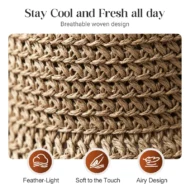 💥Hot Sales-49% OFF🔥Elegant Woven Straw Sun Hat with Bow - Image 5