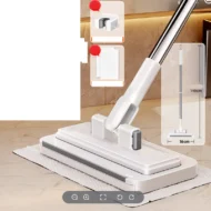 Hands-Free Flat Mop with Universal Cloth Clamp - Image 11