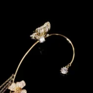 💕Simple ear clips with butterfly and flower motifs & tassels🌸🦋 - Image 14