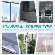 🔥 Self-Adhesive DIY Window Screen Repair Tape – Quick Fix for Holes & Tears, Easy No-Tool Repair ✨🛠️ - Image 6