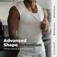 Men's Ribbed Knit Slim Fit Tank Top - Image 3
