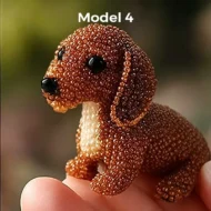 Colorful Beaded 3D Dog Model Kit - Image 4