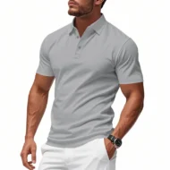 Men's Quick-Dry Short-Sleeve Lapel T-Shirt - Image 13