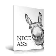 Funny Black and White Donkey Wall Art - Image 2