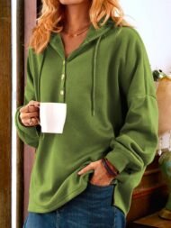 ✨LONG SLEEVE BUTTONED SWEATSHIRT - Image 2