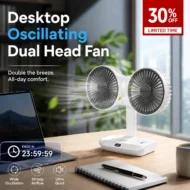 ⏳Time-limited Special⏰Desktop Oscillating Dual Head Fan🌬️ Powerful, Silent, Versatile😎 - Image 4