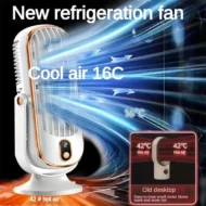🥳2026 HOT SALE🥳💞50K+ SOLD!💨🌙 50% OFF! Portable Table Fan – 5 speeds, ultra‑quiet, gentle breeze. Perfect for bedroom or office. Stay cool without noise! 😴✨ - Image 9