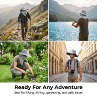 Breathable Fisherman Hat with Detachable Face Mask - Image 2