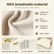📢📢50% OFF !!!⏰ Fabric Shoe Organizer Storage Box👟– Foldable Design, Large Capacity, Dustproof & Breathable, Space-Saving for Closet & Bedroom 🧺 - Image 18