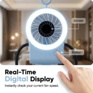 Flexible Robot Desk Fan with LED Light - Image 12