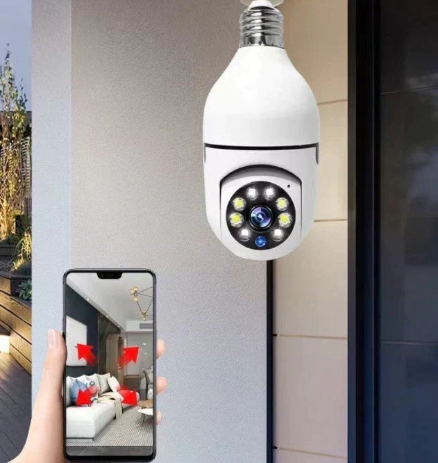 💡【Wireless WiFi Light Bulb Camera】— Turn it off and it's a light bulb; turn it on and it's your personal security guard—a guardian hidden within the light! 🔒✨