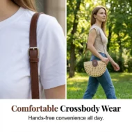 Woven Crossbody Bag for Women - Image 4